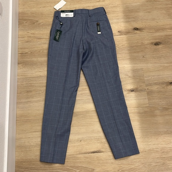 Lauren Ralph Lauren Big Boys Classic-Fit Blue Windowpane Suit Pants NWT - Picture 5 of 5